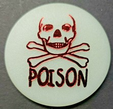 1990&#39;s Vintage Off-White Pogs Skull and Cross Bones Metalica Red (318y) - £6.36 GBP