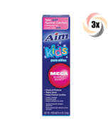 3x Packs AIM Kids Mega Bubble Berry Anticavity Fluoride Gel Toothpaste -... - $19.93 CAD