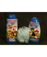 Paw Patrol 3 in 1 Shampoo Body Wash Sponge Loofah bundle - £9.15 GBP