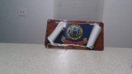 Idaho Flag Scroll Metal Sign - $20.52 CAD
