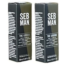 Sebastian Seb Man The Groom Hair &amp; Beard Oil 30ml/1.01oz SebMan Lot Of 2 New - £38.67 GBP