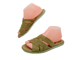 Sorel Womens Tan Ella Weave Leather Classic Open Toe Slip On Slide Sandal Size 7 - £23.96 GBP