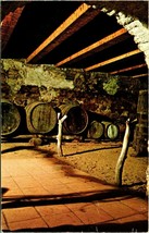 Vtg Postcard Califronia San Fernando Mission Interior Wine Cellar Storage Area - £4.16 GBP
