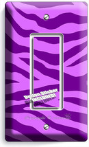 PURPLE ZEBRA ANIMAL PRINT STRIPES LIGHT 1 GANG GFCI SWITCH WALL PLATE RO... - £7.87 GBP