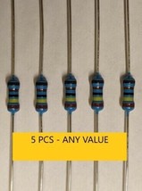 Qty 5 - Metal film resistor 1/8 W 1% blue- 150k ohms  - FREE SHIPPING-Mr... - $3.49