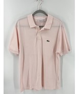 Lacoste Polo Shirt Mens Size XL Light Pink Short Sleeve Collared Cotton - £26.48 GBP