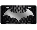 Batman Batarang Inspired Art Gray on Mesh FLAT Aluminum Novelty License ... - $17.99