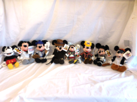 Disney Mickey Mouse Set of 8 Plush Beanie NEW w/ Disney Tags RETIRED RARE  - £42.89 GBP