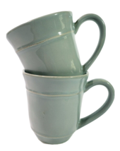 Pottery Barn Cambria Grey Mug Handcrafted 4.25&quot; x 4&quot; in Set of 2 - $18.69