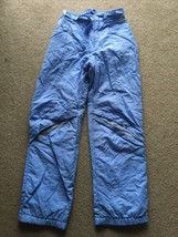 Inside Edge High-Waisted Vintage Ski Pants Light Blue/Purple Womens L 1990s 30&quot; - £38.93 GBP