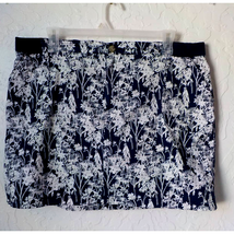 Lee Riders Midrise Skirt Blue Floral Skort Women size 20 M Stretch Linin... - £10.30 GBP