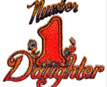 Vintage Glitter Iron on Heat Transfer Number 1 Daughter Roach Inc. 6&quot; x 6&quot; - $9.85