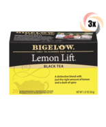 3x Boxes Bigelow Lemon Lift Natural Black Tea | 20 Pouches Per Box | 1.37oz - $20.21