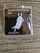 Relaxing White Rabbit Bunny Lapel Pin by Strike Gently Co. 2016 Sealed  - £7.80 GBP
