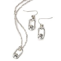AVON SPARKLING LINKS NECKLACE AND EARRING GIFTSET (SILVERTONE) NEW SEALE... - £13.11 GBP