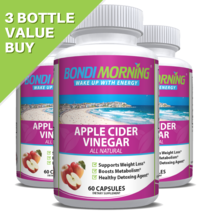 Apple Cider Vinegar Capsules, Gut Health, Weight Loss &amp; Detox - 3 x 60 Capsules - £42.07 GBP