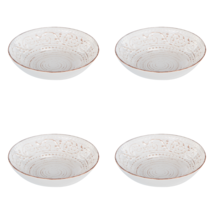 Set of 4 Antiqued Cream Rustic Fare Soup Cereal Bowls - £30.06 GBP