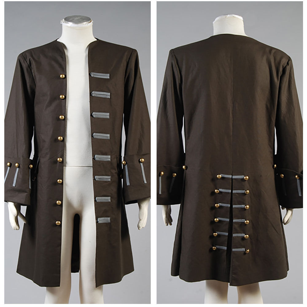 Pirates of the Caribbean Jack Sparrow Halloween Cosplay Costume Suit Trench Coat - £60.24 GBP - £75.30 GBP