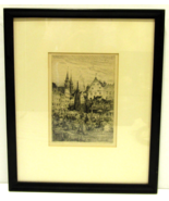 1899 Paul Geissler Framed Etching of Nuremburg - €102,69 EUR