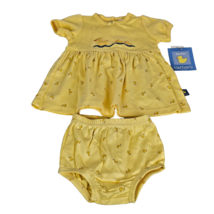Baby Girl New Carter&#39;s Vintage 0-3 Month 2pc Yellow Little Duckie Dress ... - £27.17 GBP