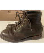 LL BEAN CHIPPEWA Brown Leather Boots 7.5 D Katahdin USA Cap Toe Engineer... - $184.62 CAD