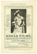 1902 Kodak Films Antique Print Ad Fancy Lady Eastman Kodak Co Photography - £9.94 GBP