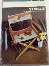 Bernat Needlepoint Butterfly Director &#39;s Chair CoverModel T5005 - $653.40 MXN
