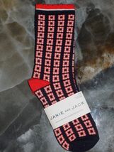 Janie and Jack Geo Floral Navy Blue Crew Socks Size 6/8 Girl's NEW - $9.00