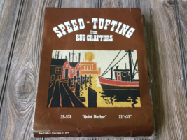 1979 Rug Crafters Speed Tufting Pattern 35-578 &quot;Quiet Harbor&quot; (22&quot; x 33&quot;... - $54.70
