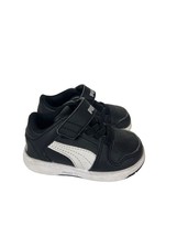 PUMA Unisex Baby Rebound Layup Low Hook and Loop Sneaker Black Size 4 C ... - $11.69
