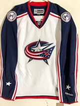 Reebok Women&#39;s Premier NHL Jersey Columbus Blue Jackets Team White sz M - £23.29 GBP