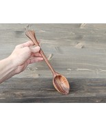 Chiseled handcrafted walnut stirring spoon Unique cooking wooden spoon  - $59.00