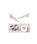 2/5 Pairs Genuine 925 Sterling Silver Cup Earring Post + Push Back EARRING - €5,04 EUR+