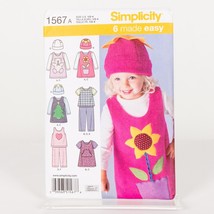Simplicity 1567 Toddlers Jumper Top Pants Knit Top Hat Uncut A 1/2-4 - £5.34 GBP