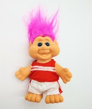 VTG ITB Troll Pink Hair Blue Eyes Pointed Ears 1991 Athletic Red/White Shorts - £5.50 GBP