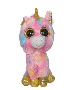 Ty Beanie Boos Fantasia Pink Unicorn Plush Stuffed Animal 2019 6.5&quot; - £15.62 GBP