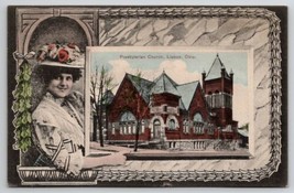 Lisbon OH Presbyterian Church Art Nouveau Border Postcard G33 - $14.95