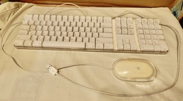 Apple Wired Keyboard Genuine Apple Mac Pro 2 USB Ports A1048 & Apple Mouse 266C - $33.99