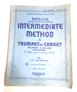 1937 Rubank Intermediate Method CORNET TRUMPET 56 Sheet Music SKORNICKA ... - £10.97 GBP