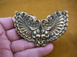 CB-FLO-14 FLOWER scrolled ornate wings brass flowers Barrettes French ba... - £18.45 GBP