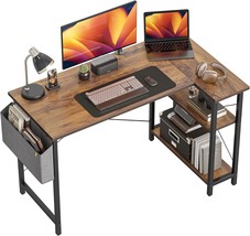 Small L-Shaped Computer Desk By Cubicubi, 47 Inches Long, Deep Brown, With - $76.92