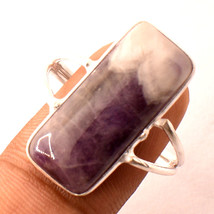 African Amethyst Lace Gemstone Handmade Christmas Gift Ring Jewelry 9&quot; SA 4171 - £4.14 GBP