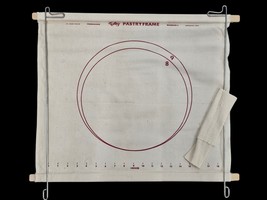 Vintage FOLEY Pastry Cloth &amp; Wooden Frame 20 Inch NOS Unused Baking Tool... - $823.67 MXN