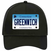 Greenwich Connecticut Novelty Black Mesh License Plate Hat - £23.17 GBP