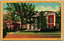 Barnwell Hall Girls Gym University of Alabama Tuscaloosa UNP Linen Postcard G7 - £4.70 GBP
