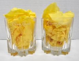 Set Of 2 Pre Owned Crown Royal Canadian Whiskey Rocks Glasses Made In Italy - £11.34 GBP
