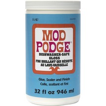 Mod Podge Dishwasher Safe, Gloss Finish, 32 fl oz, Clear - £34.06 GBP