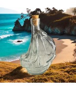 Vintage Bottle Ship Sail Boat Shaped Cork Top- READ Nautical Green Tint Glass  - $25.00