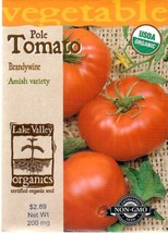 THJAR Tomato Brandywine Organic Heirloom Vegetable Seeds Non-Gmo - Lake ... - £5.78 GBP