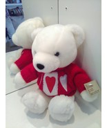 Dan Dee Collectors Choice Teddy Bear Hand Knit sweater w Hearts Stuffed ... - £11.73 GBP
